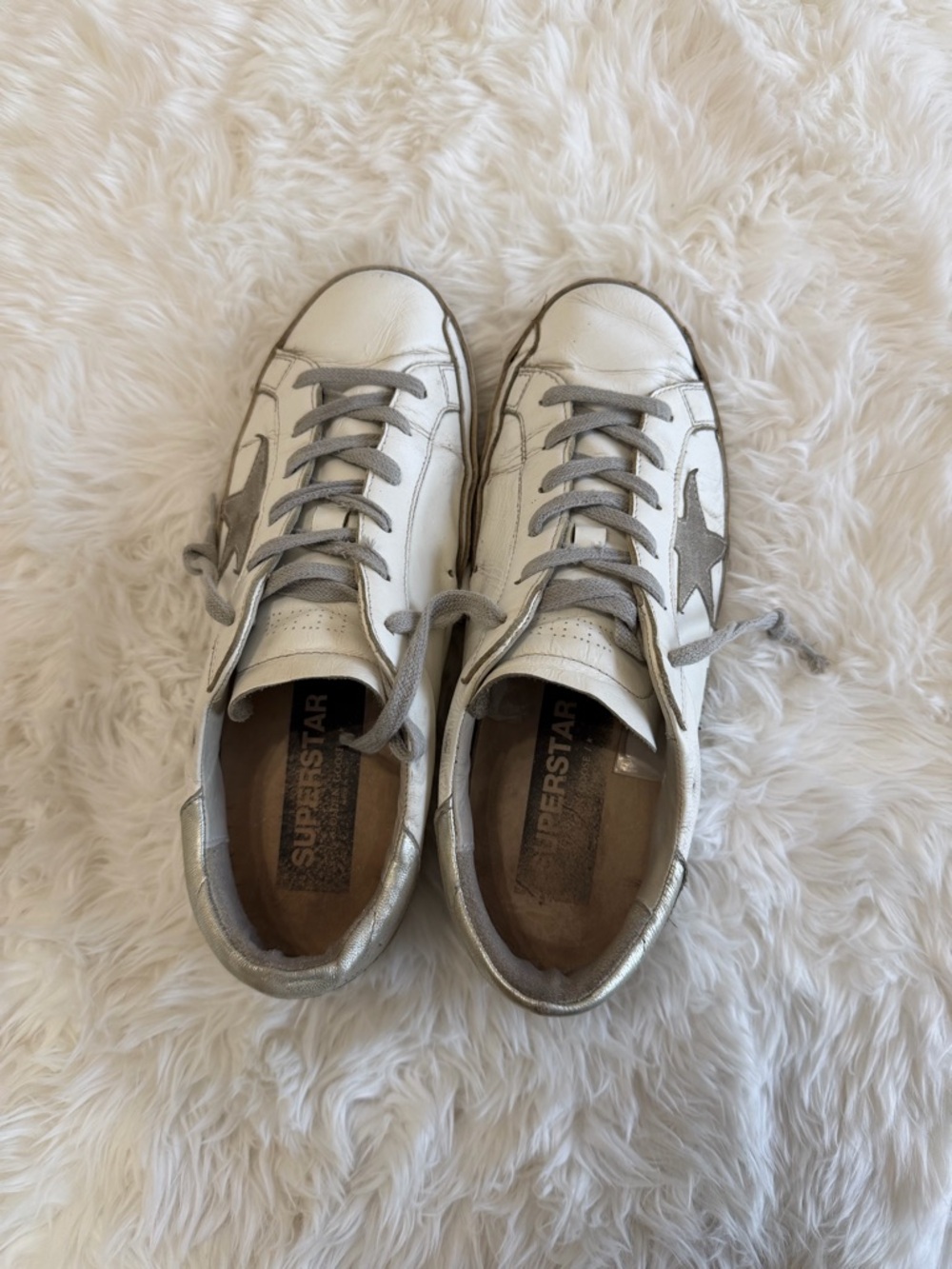 Golden Goose Deluxe Brand Super-Star
White Leather Gray Star Size 39 US 9 - Picture 5 of 11